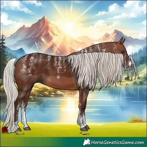 Horse Color:Powder White Silver Brown 
