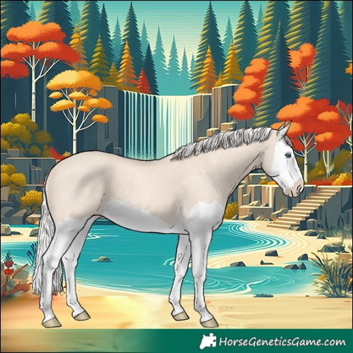 Horse Color:Cremello Splash 