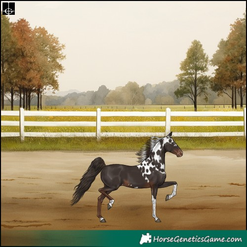 Horse Color:Liver Chestnut Tobiano Skewed Appaloosa Rabicano 