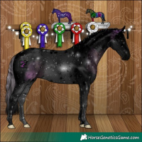 Horse Color:Void Watercolor Silver Black Splash Tobiano 
