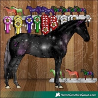 Horse Color:Void Watercolor Silver Black Splash Tobiano 