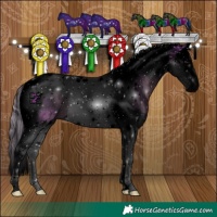 Horse Color:Void Watercolor Silver Black Splash Tobiano