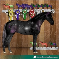 Horse Color:Void Watercolor Silver Black Splash Tobiano 