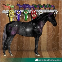 Horse Color:Void Watercolor Silver Black Splash Tobiano