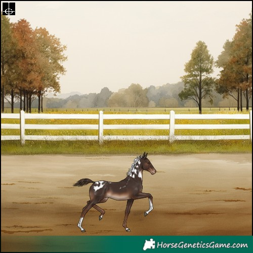 Horse Color:Liver Chestnut Tobiano Skewed LP Spotted Rabicano 