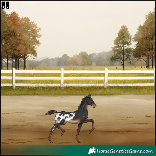 Horse Color:Liver Chestnut Skewed Appaloosa Rabicano 