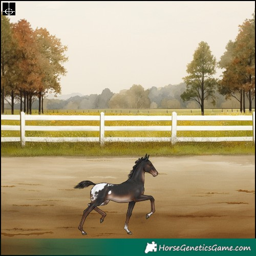 Horse Color:Liver Chestnut Tobiano Skewed LP Spotted Rabicano 