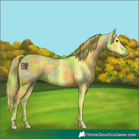 Horse Color:Nacre Watercolor Liver Chestnut 