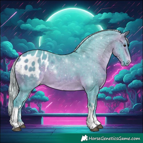 Horse Color:Watercolor Silver Brown Tobiano Appaloosa 