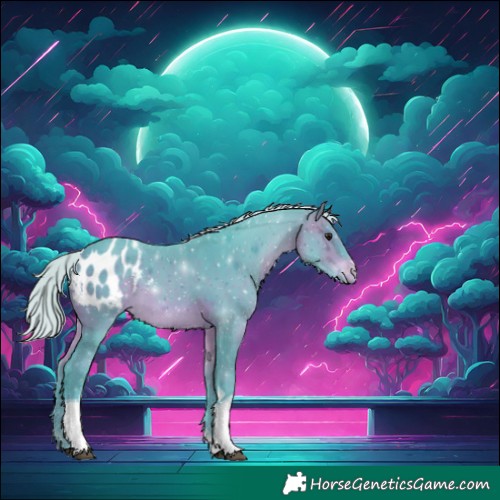Horse Color:Watercolor Silver Brown Tobiano Appaloosa