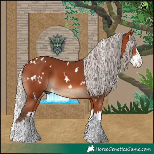 Horse Color:White Spotted Silver Bay Splash 