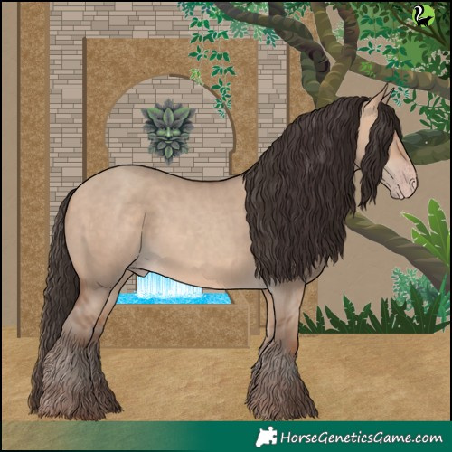 Horse Color:Amber Champagne Dun Rabicano 