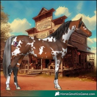 Horse Color:White Spotted Bay 