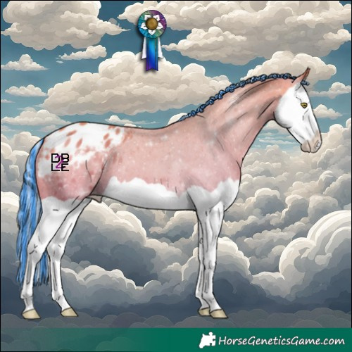 Horse Color:Painted Watercolor Silver Amber Champagne Splash Varnish