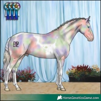 Horse Color:Nacre Cremello Tobiano