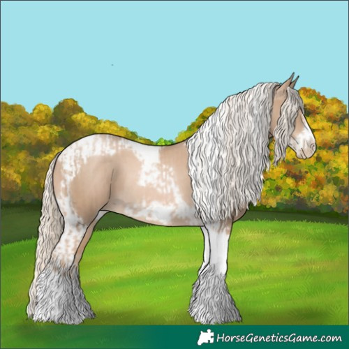 Horse Color:Chocolate Palomino Pearl Tobiano Frame and Chocolate Palomino Pearl Tobiano Frame