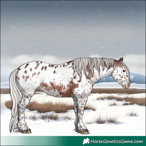 Horse Color:Silver Brown Splash Tobiano Appaloosa 