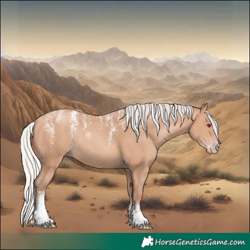 Horse Color:Powder White Silver Amber Champagne Rabicano 