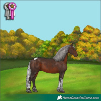 Horse Color:Silver Brown Mushroom Tobiano 