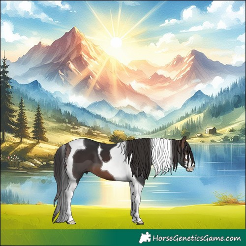 Horse Color:Brown Tobiano 