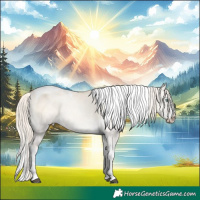 Horse Color:Palomino Pearl Onyx Splash Tobiano Varnish 