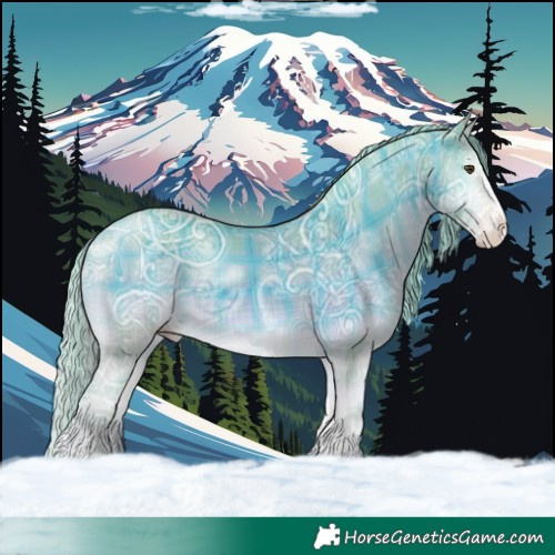 Horse Color:Watercolor Plaid  White Spotted Silver Sable Champagne Ice Onyx 