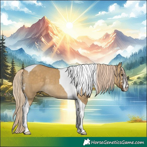 Horse Color:Chocolate Palomino Dun Tobiano Rabicano 