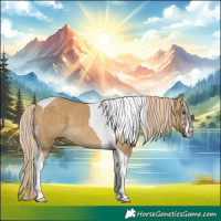 Horse Color:Chocolate Palomino Dun Tobiano Rabicano 