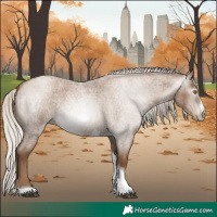 Horse Color:Gray Silver Blue Roan Pearl Tobiano Frame