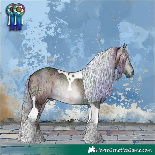 Horse Color:Gray Nacre Silver Brown Ice Onyx Tobiano 