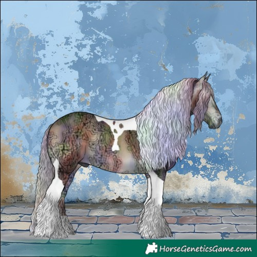 Horse Color:Gray Nacre Silver Brown Ice Onyx Tobiano