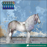 Horse Color:Gray Nacre Silver Brown Ice Onyx Tobiano 