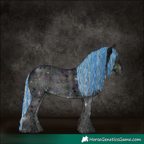 Horse Color:Void Painted Plaid  White Spotted Midnight Silver Brown Ice Tobiano 