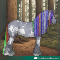 Horse Color:Painted Watercolor White Spotted Black 