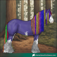 Horse Color:Painted Watercolor White Spotted Black