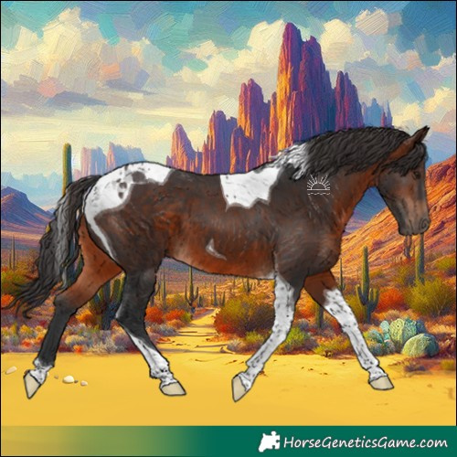 Horse Color:Brown Tobiano 