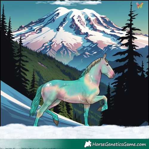 Horse Color:Watercolor White Spotted Brown