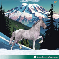 Horse Color:Watercolor Silver Sable Champagne Ice Roan Dun Tobiano 