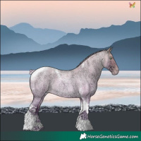 Horse Color:Watercolor Silver Sable Champagne Ice Roan Dun Tobiano