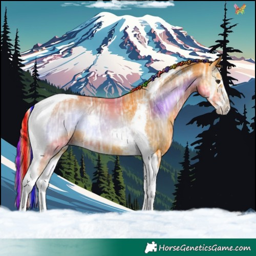 Horse Color:Painted Watercolor Liver Red Onyx Ice Splash Tobiano 
