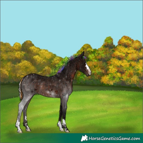 Horse Color:Painted Silver Brown Ice 