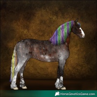 Horse Color:Painted Silver Brown Ice