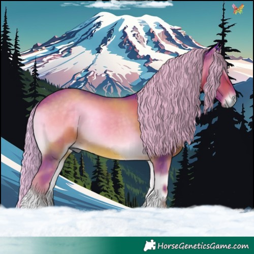 Horse Color:Watercolor Chocolate Palomino Onyx Tobiano 