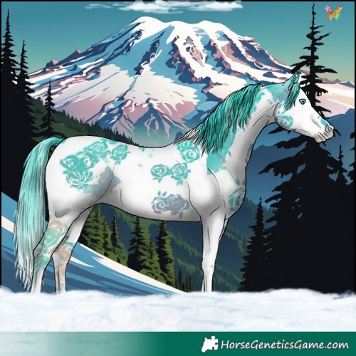 Horse Color:Watercolor Brown Splash Tobiano