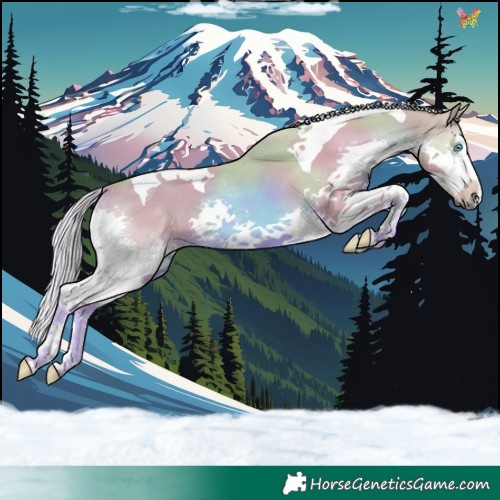 Horse Color:Watercolor Chocolate Palomino Splash Tobiano