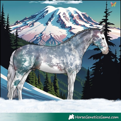 Horse Color:Watercolor White Spotted Silver Bay Splash 