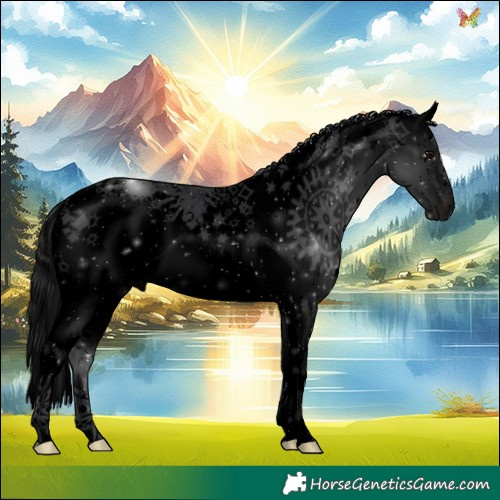 Horse Color:Void White Spotted Brown Splash