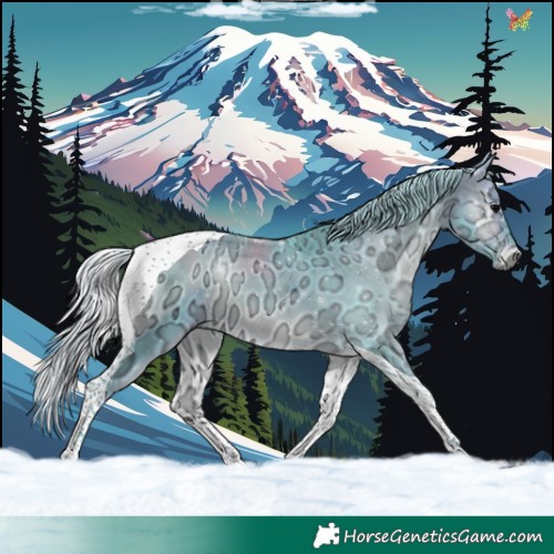 Horse Color:Watercolor Silver Brown Ice Onyx Tobiano 