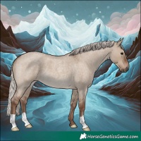 Horse Color:Silver Grullo Roan 