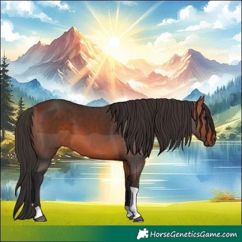 Horse Color:Bay Tobiano 